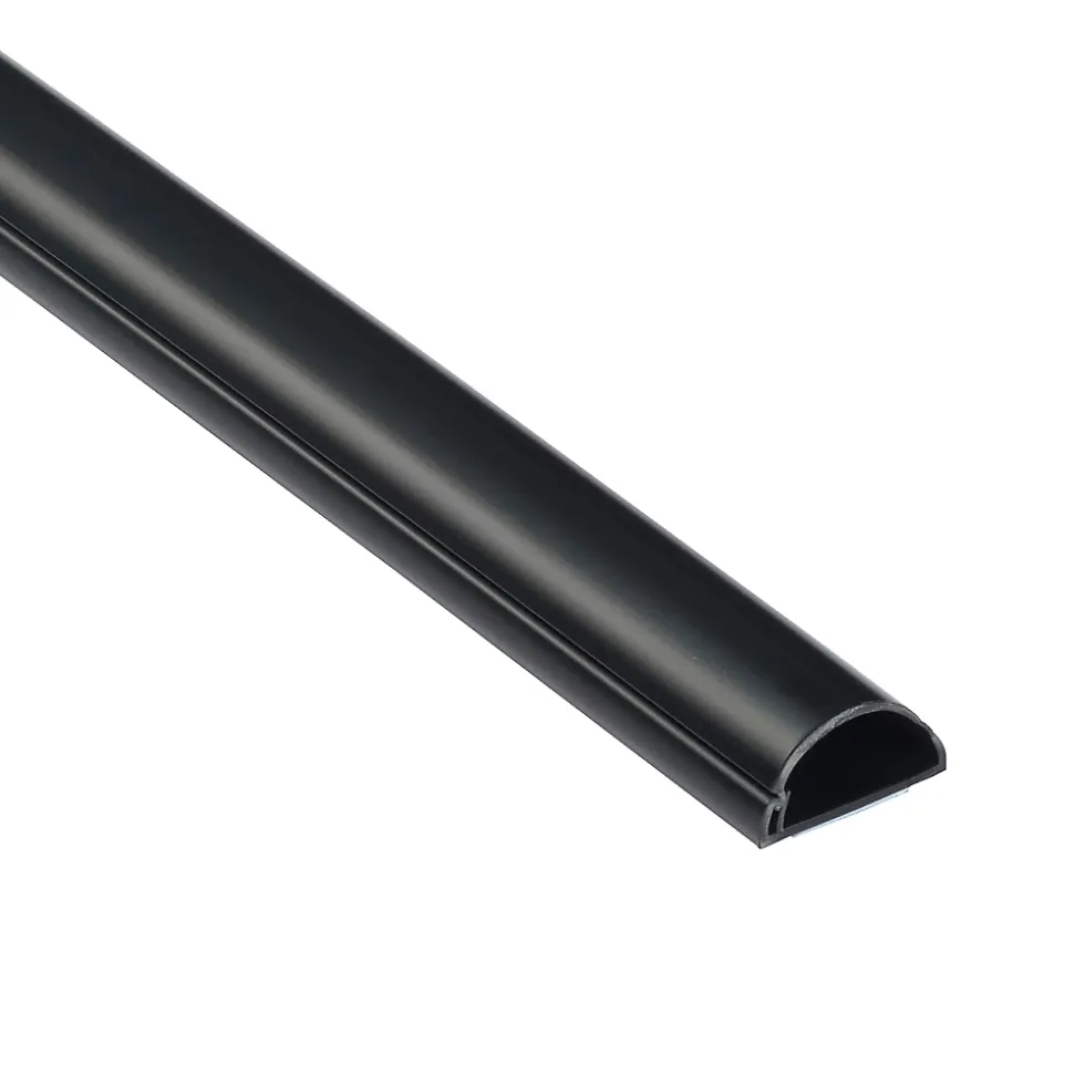 Goulotte décorative demi-ronde noire auto-adhésive D-Line 30 x 15 mm, 1 m