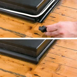 Goulotte décorative demi-ronde noire auto-adhésive D-Line 30 x 15 mm, 1 m