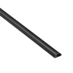 Goulotte décorative demi-ronde noire auto-adhésive D-Line 16 x 8 mm, 1 m