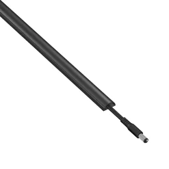 Goulotte décorative demi-ronde noire auto-adhésive D-Line 16 x 8 mm, 1 m