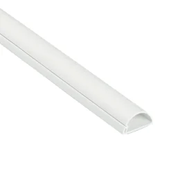 Goulotte décorative demi-ronde blanche auto-adhésive D-Line 30 x 15 mm, 1 m