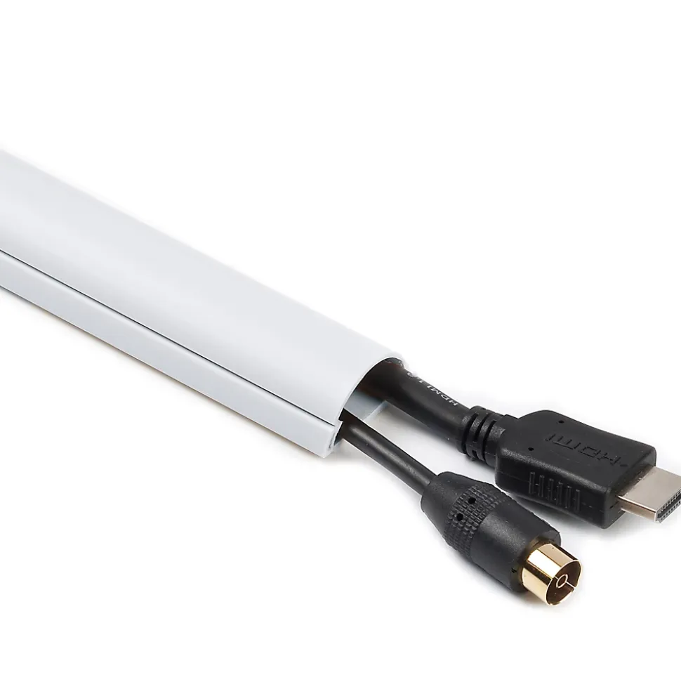 Goulotte décorative demi-ronde blanche auto-adhésive D-Line 30 x 15 mm, 1 m