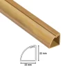 Goulotte décorative quart de cercle effet chêne auto-adhésive D-Line 22x22mm, 2m