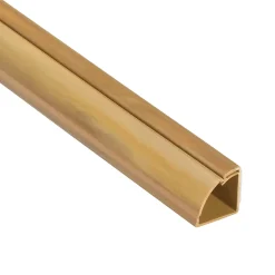 Goulotte décorative quart de cercle effet chêne auto-adhésive D-Line 22x22mm, 2m