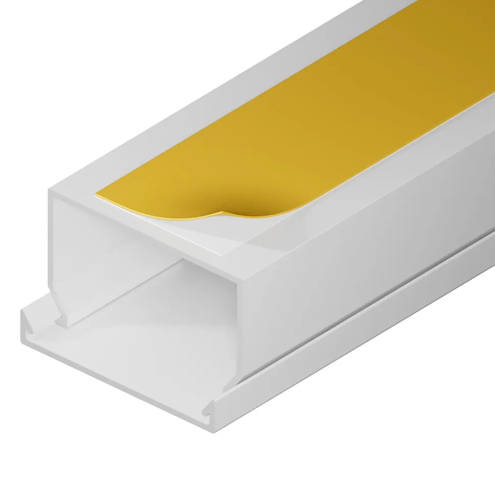 Goulotte électrique PVC autoadhésive 40x25 mm 2 m blanche EDO