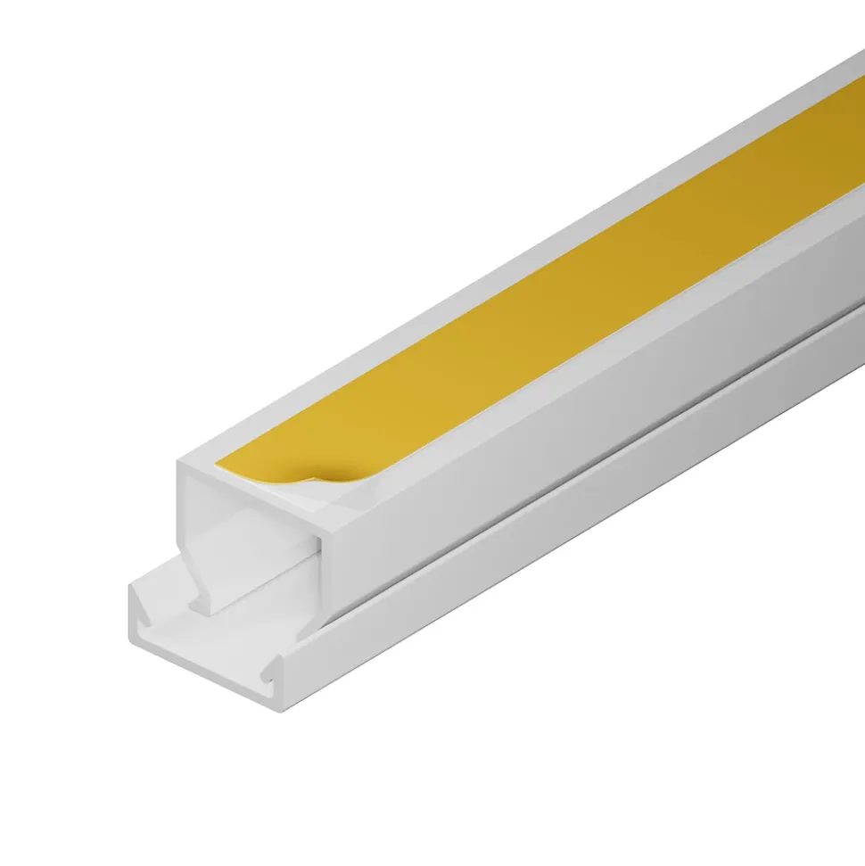 Goulotte électrique PVC autoadhésive 16x16 mm 2 m blanche EDO