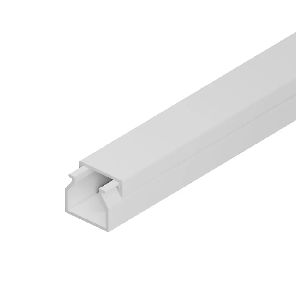 Goulotte électrique PVC 15x10 mm 2 m blanche EDO