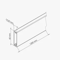 Goulotte TV Cache-Câble Adhésive Carrée PVC - L. 1,20 m - Anthracite