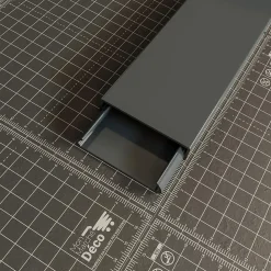 Goulotte TV Cache-Câble Carrée PVC - L. 2 m - Anthracite