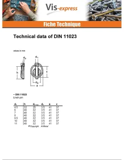 Goupille clips Acier zingué 4.5 - 1 pièce