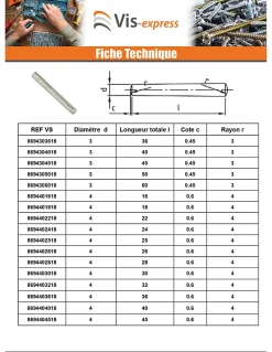 Goupille Conique 3X16 Inox A1 - 1 pièce