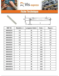 Goupille Conique 3X16 Inox A1 - 1 pièce