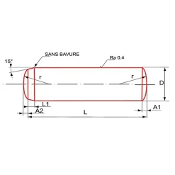 Goupille cylindrique brut DIN 6325 12X80 boîte de 10 - ULTIMA - GOUPCYL12X80