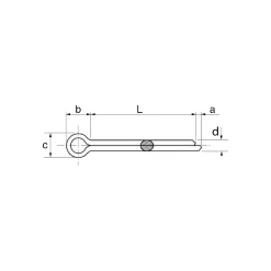 Goupille fendue A4 DIN 94 2x18 boîte de 100 ACTON 647012X18