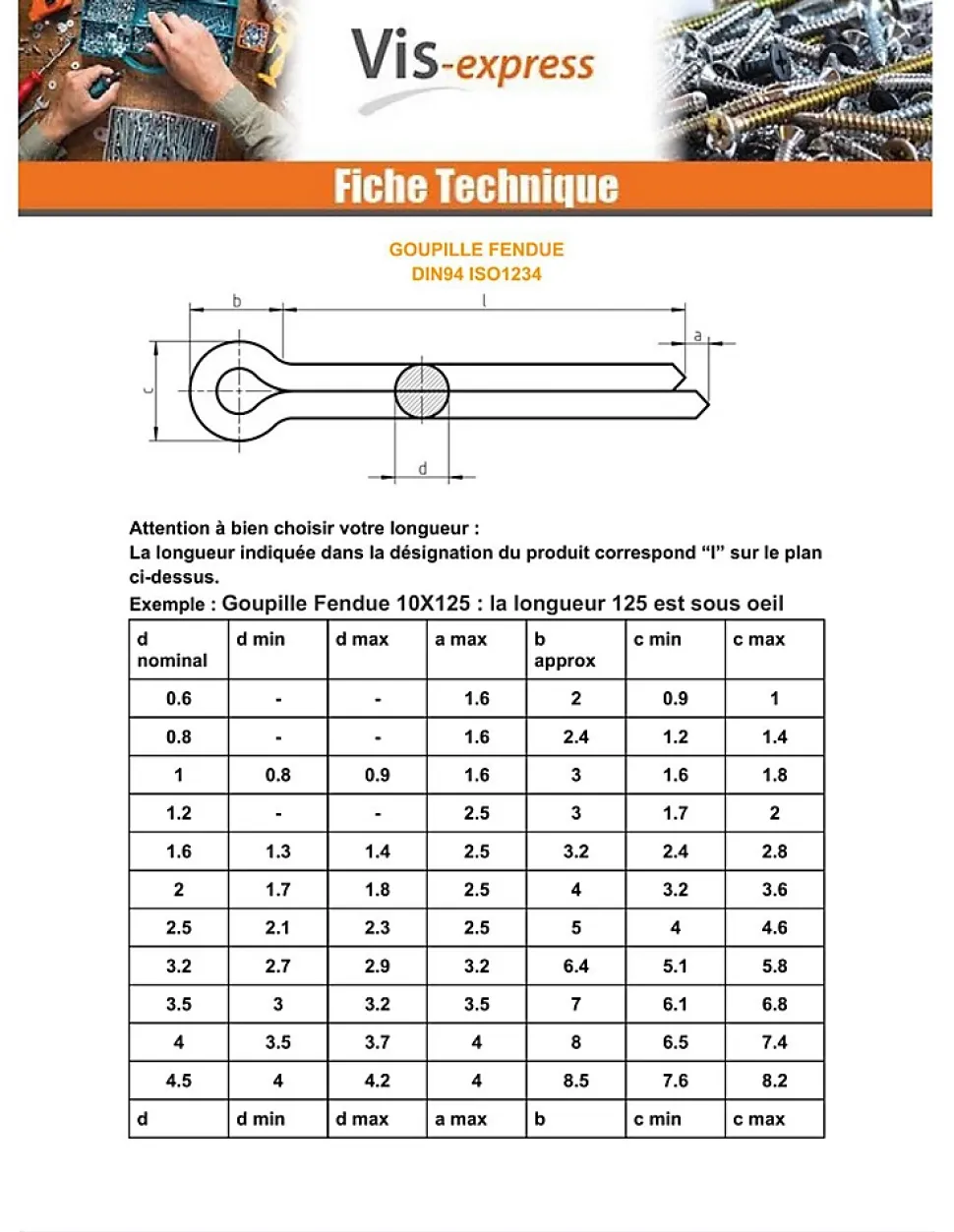 Goupille Fendue Bichromaté 2X32 - 10 pièces