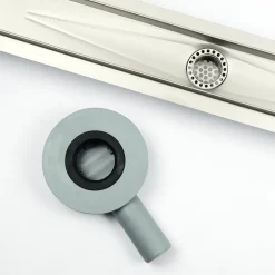 GRAND VERRE Caniveau de douche Siphon tournant 360 à carreler pour douche italienne largeur 100 cm