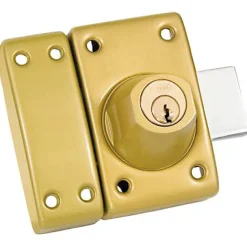 Grand verrou à bouton double cylindre ø23 mm / 45 mm Abus