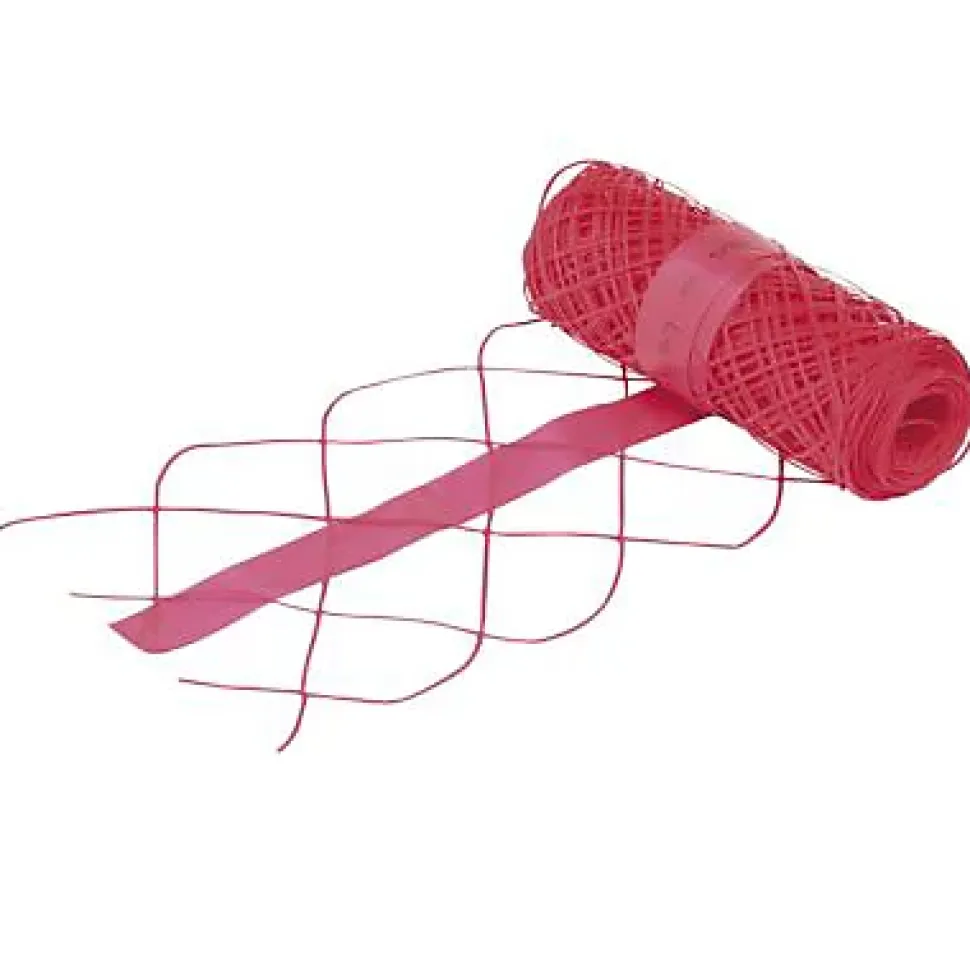 Grillage avertisseur Janoplast en PVC coloris rouge pour la signalisation des réseaux électriques enterrés L.25 m x l.30 cm