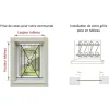 Grille de Defense Bidard pour Fenetre H 135 cm x L 100 cm (côte tableau)