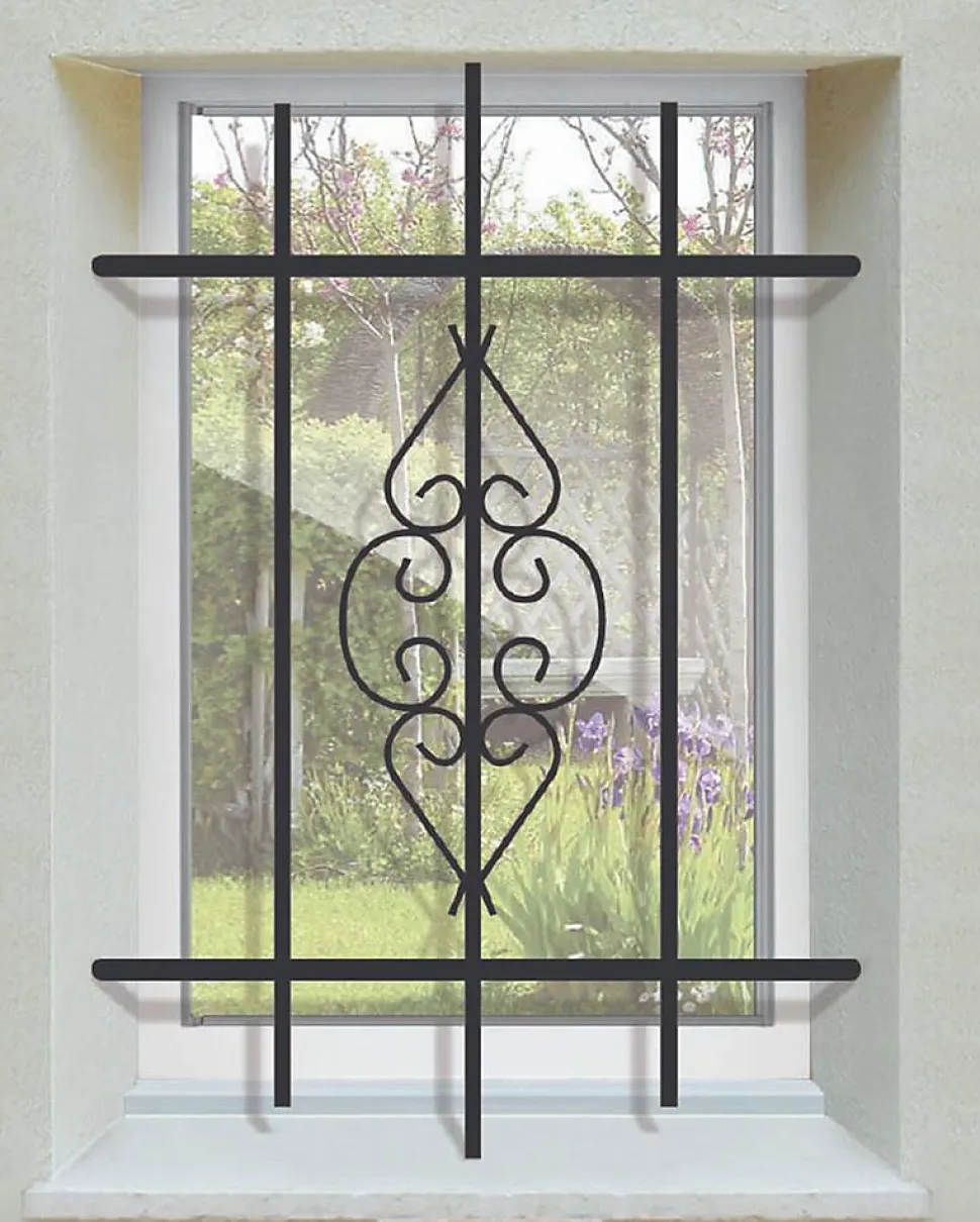 Grille de Defense Byzance pour Fenetre H 135 cm x L 120 cm (côte tableau)
