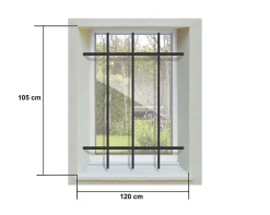 Grille de Defense DISTRI pour Fenetre H 105 cm x L 120 cm (côte tableau)