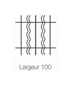 Grille de Defense Duo pour Fenetre H 115 cm x L 120 cm (côte tableau)