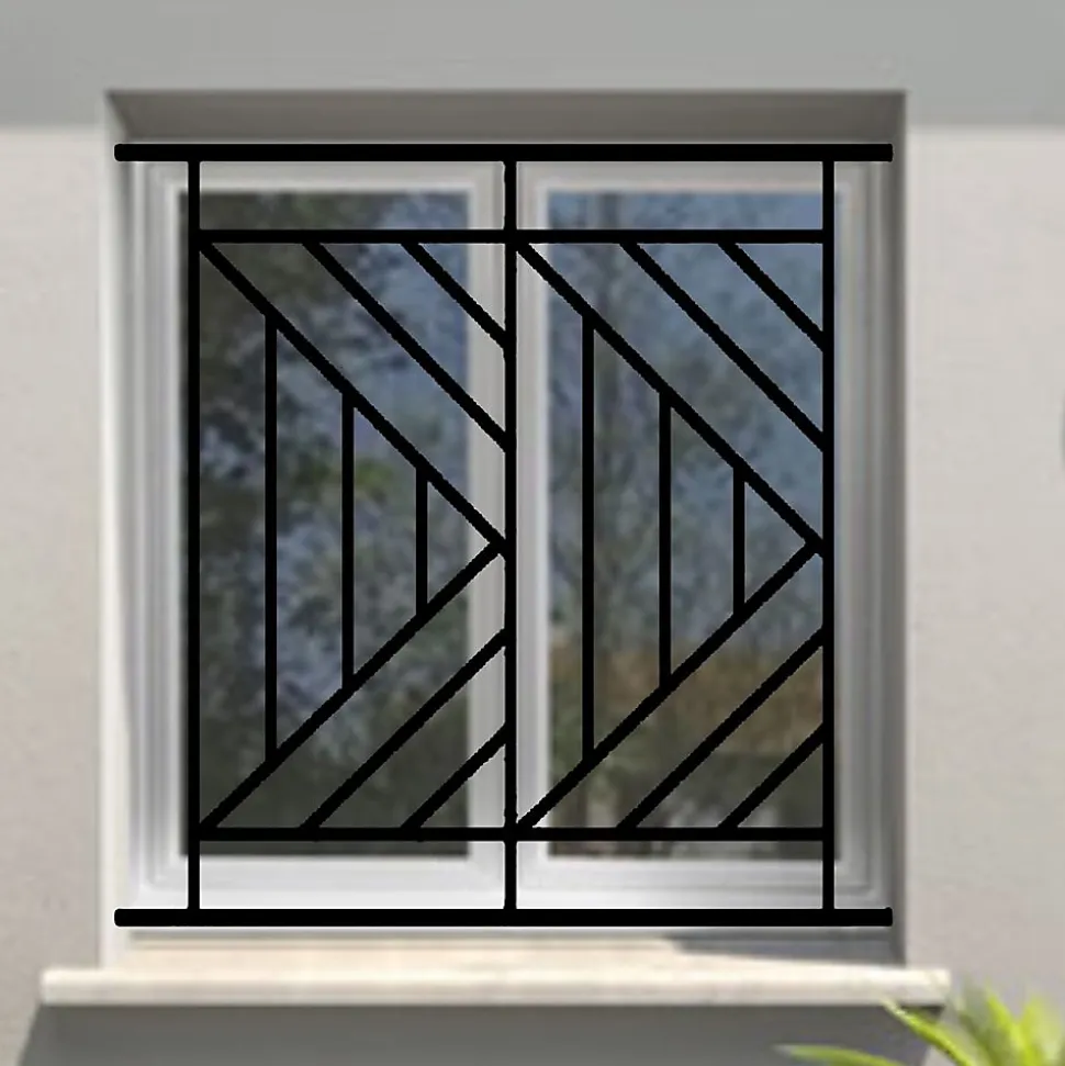 Grille de Defense Isoangle pour Fenetre H 115 cm x L 120 cm (côte tableau)