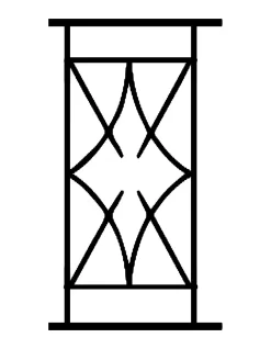 Grille de Defense Nora pour Fenetre H 105 cm x L 80 cm (côte tableau)