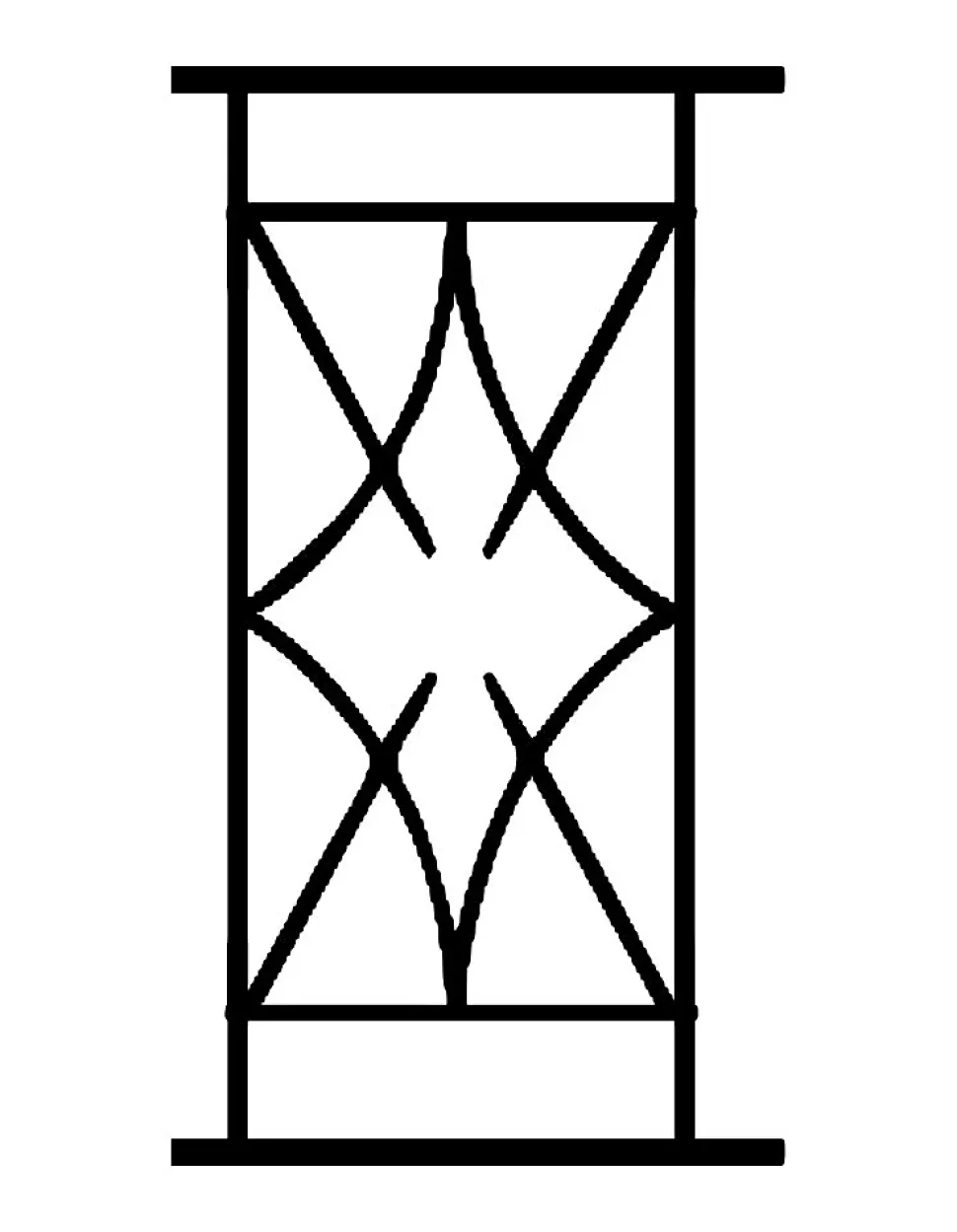 Grille de Defense Nora pour Fenetre H 105 cm x L 80 cm (côte tableau)