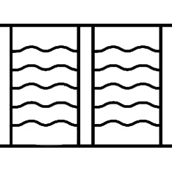 Grille de Defense Oceane pour Fenetre H 135 cm x L 60 cm (côte tableau)