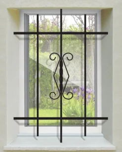 Grille de Defense Rustique pour Fenetre H 65 cm x L 100 cm (côte tableau)