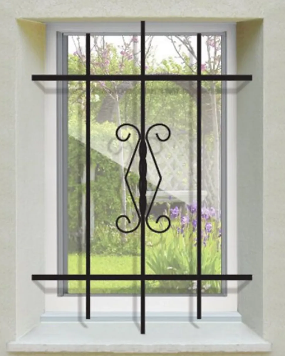 Grille de Defense Rustique pour Fenetre H 75 cm x L 100 cm (côte tableau)