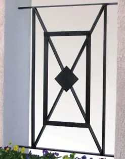 Grille de Defense Toulousaine pour Fenetre H 45 cm x L 80 cm (côte tableau)