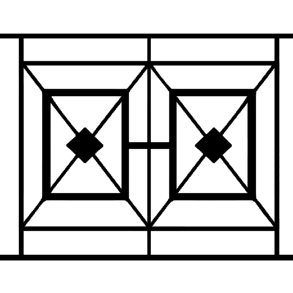 Grille de Defense Toulousaine pour Fenetre H 115 cm x L 100 cm (côte tableau)