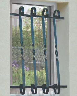 Grille de Defense Volute pour Fenetre H 65 cm x L 120 cm (côte tableau)