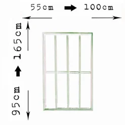 Grille de défense réglable pour fenêtre (largeur et hauteur) de 55x95 cm à 100x165 cm blanche