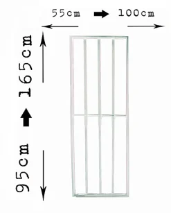 Grille de défense réglable pour fenêtre (largeur et hauteur) de 55x95 cm à 100x165 cm blanche