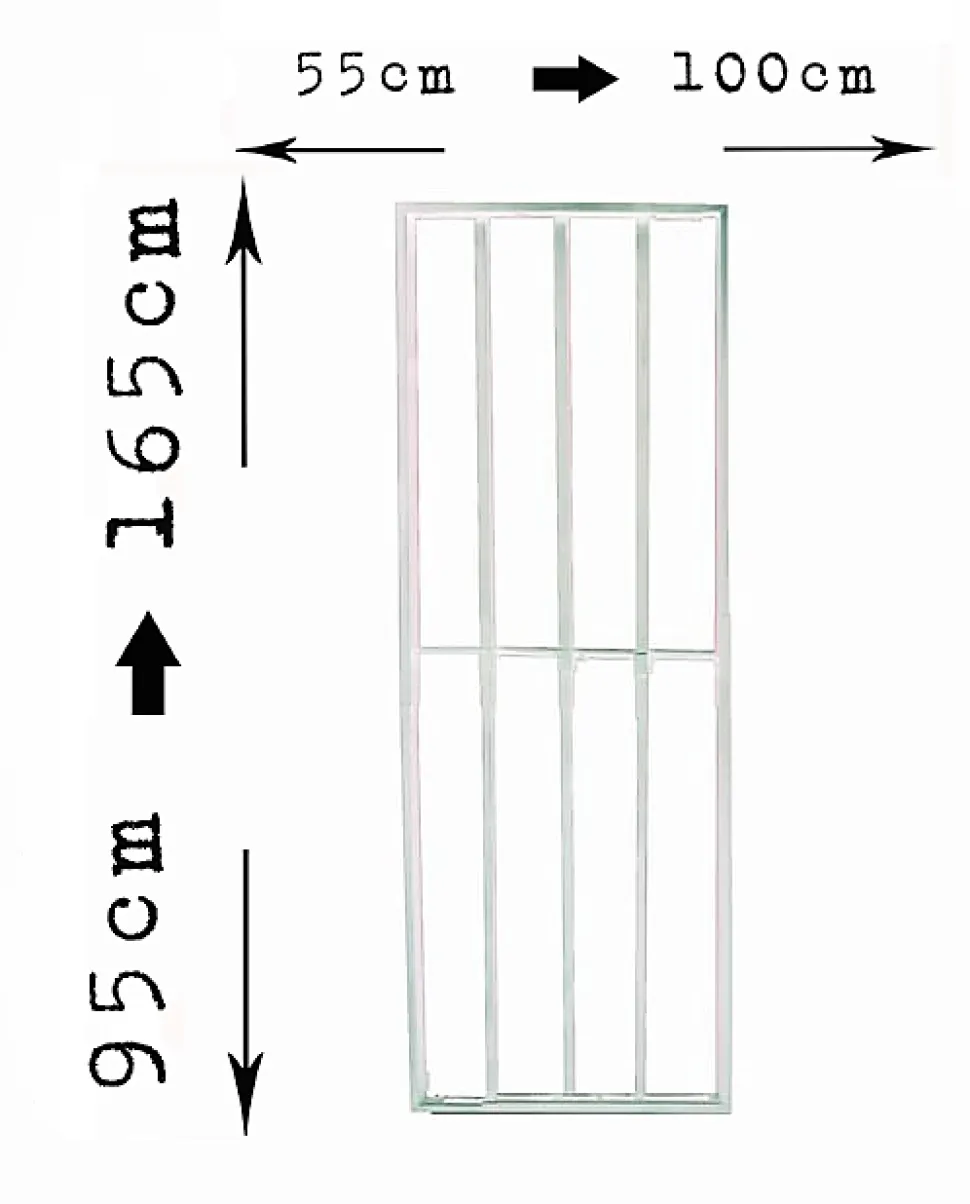 Grille de défense réglable pour fenêtre (largeur et hauteur) de 55x95 cm à 100x165 cm blanche