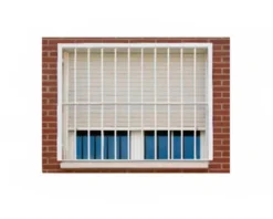Grille de défense réglable pour fenêtre (largeur et hauteur) de 55x55 cm à 100x100 cm blanche