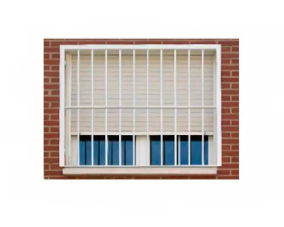 Grille de défense réglable pour fenêtre (largeur et hauteur) de 55x55 cm à 100x100 cm blanche