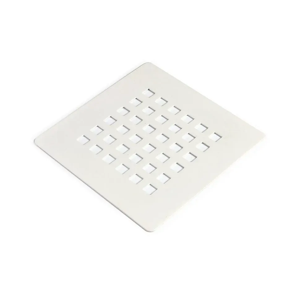 Grille De Drainage De Douche Carrée En Acier Blanc Muse