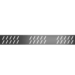 Grille d'évacuation l.79,5 cm pour receveur de douche Pedra et Pure 2, gun metal, Galedo