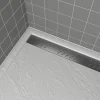 Grille d'évacuation l.69,5 cm pour receveur de douche Pedra et Pure 2, gun metal, Galedo