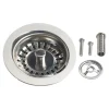 Grille d'évier anti-déchets en inox ronde Ø8 cm