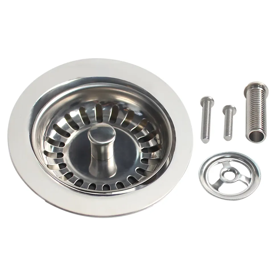 Grille d'évier anti-déchets en inox ronde Ø8 cm