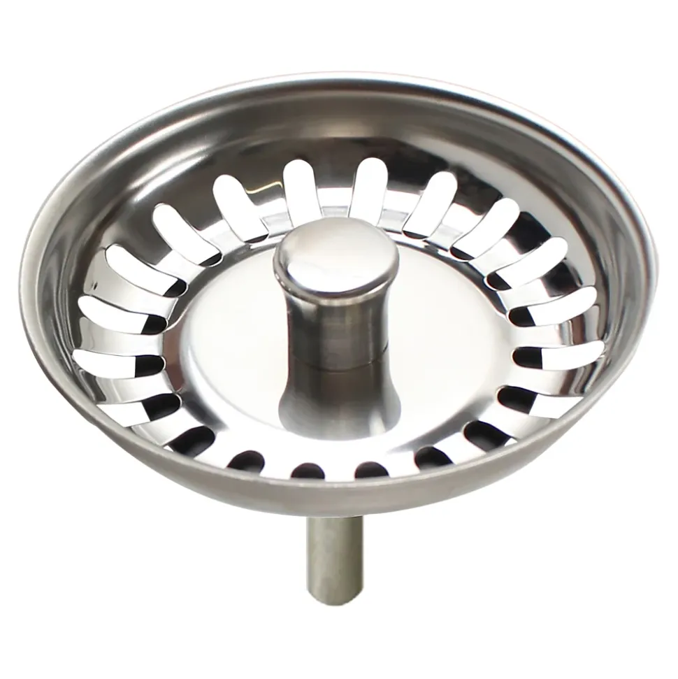 Grille d'évier anti-déchets en inox ronde Ø8 cm