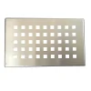 Grille inox PIATTO pour receveurs de douche en SoliCast motif quadrillage