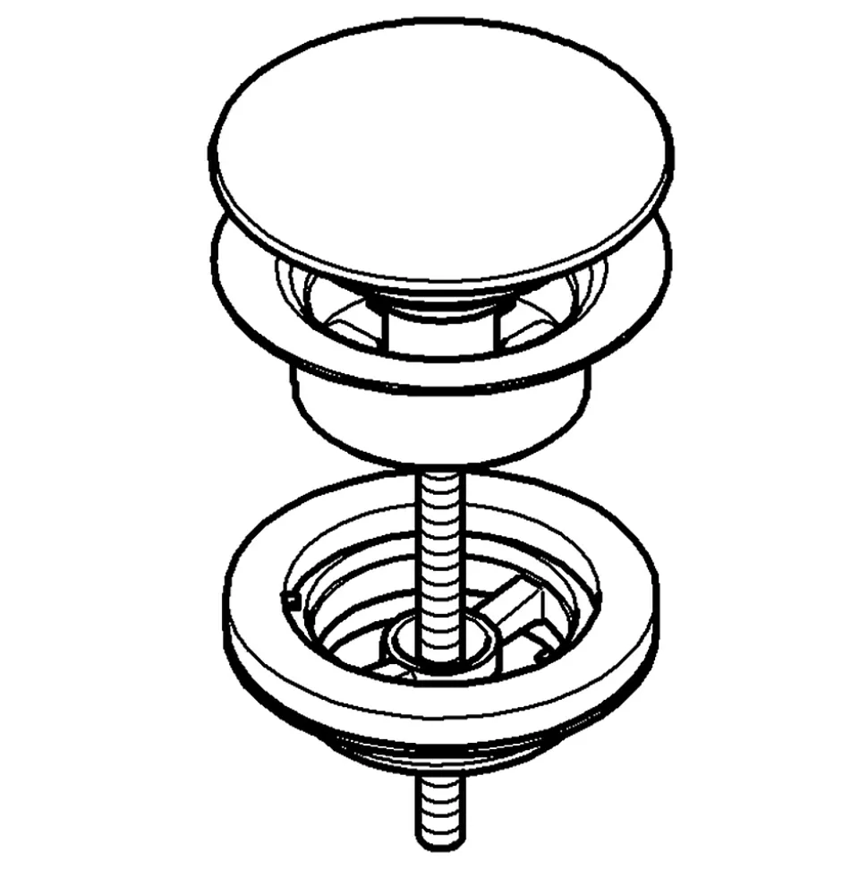 GROHE Bonde CLIC CLAC pour lavabo avec trop plein, chromé 65807000