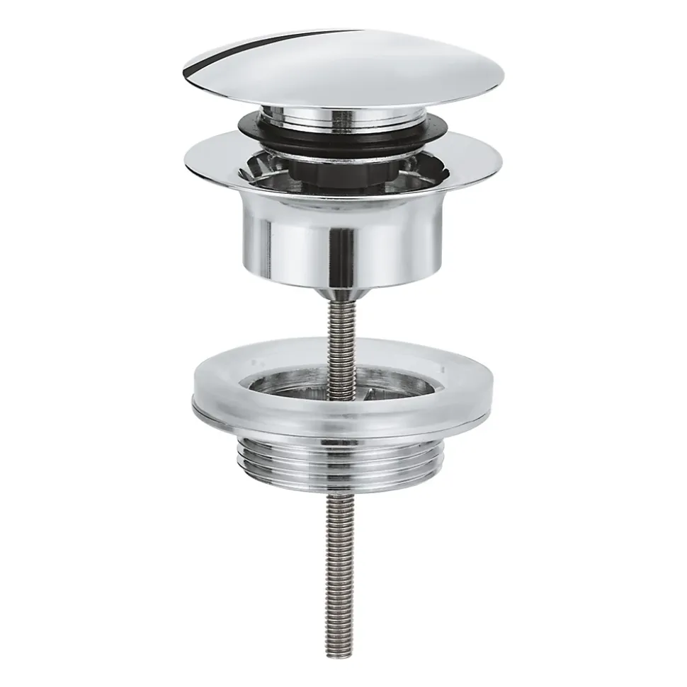GROHE Bonde CLIC CLAC pour lavabo avec trop plein, chromé 65807000