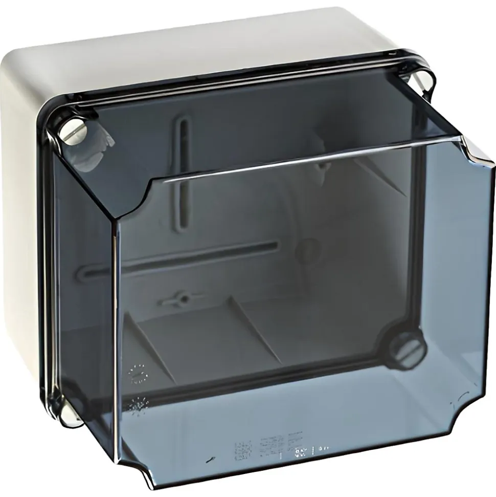 Gslt171 Ide Boitier Industriel étanche Ip67 Avec Bords Lisses, Couvercle Réhaussé Transparent Dim.175x151x155